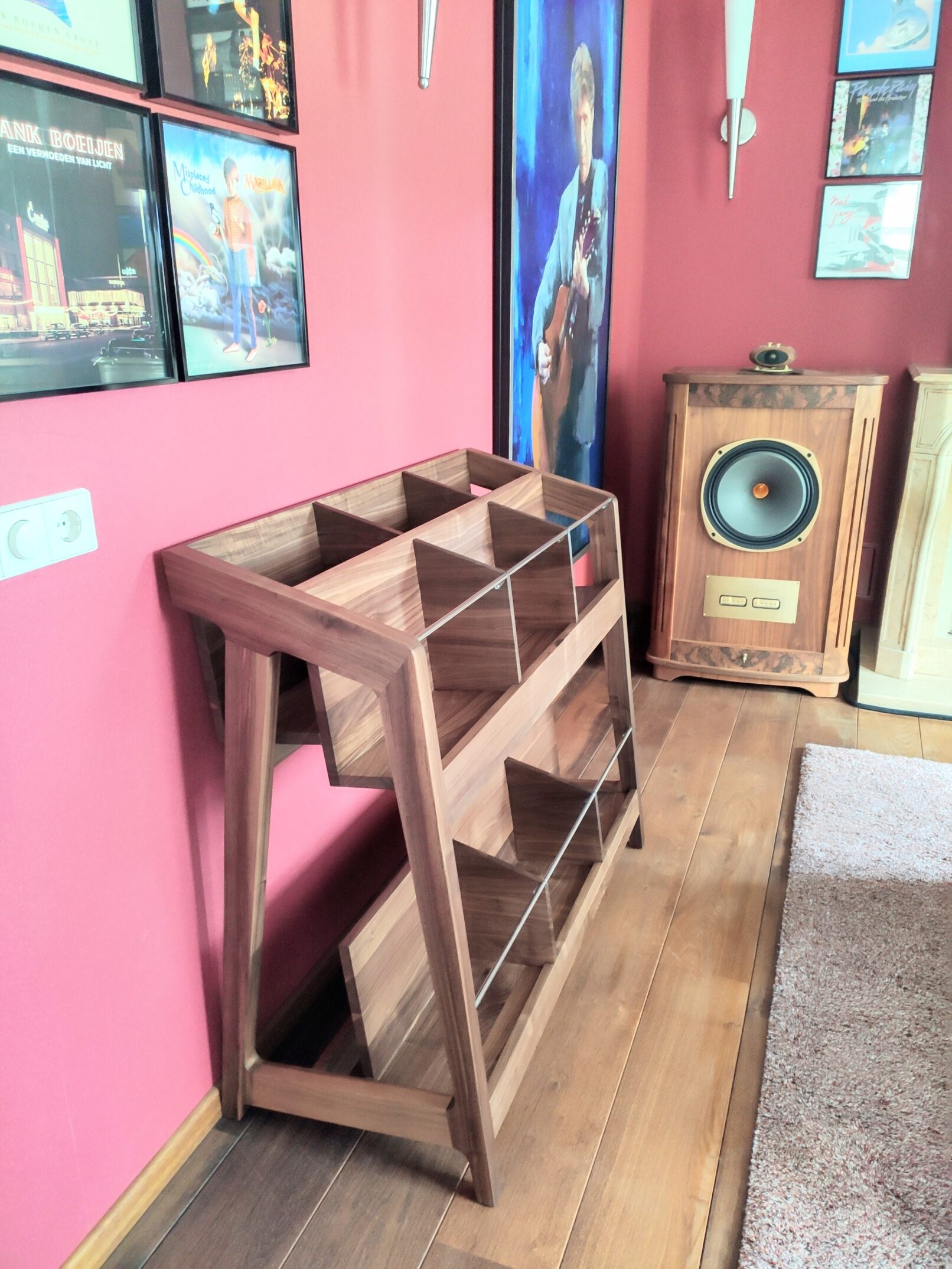 Houten lp-rek