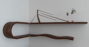 Wandplank met Erasmusbrug en Maas