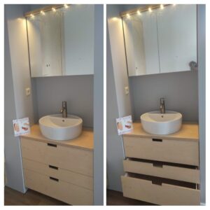 Multiplex badkamermeubel met spiegelkast