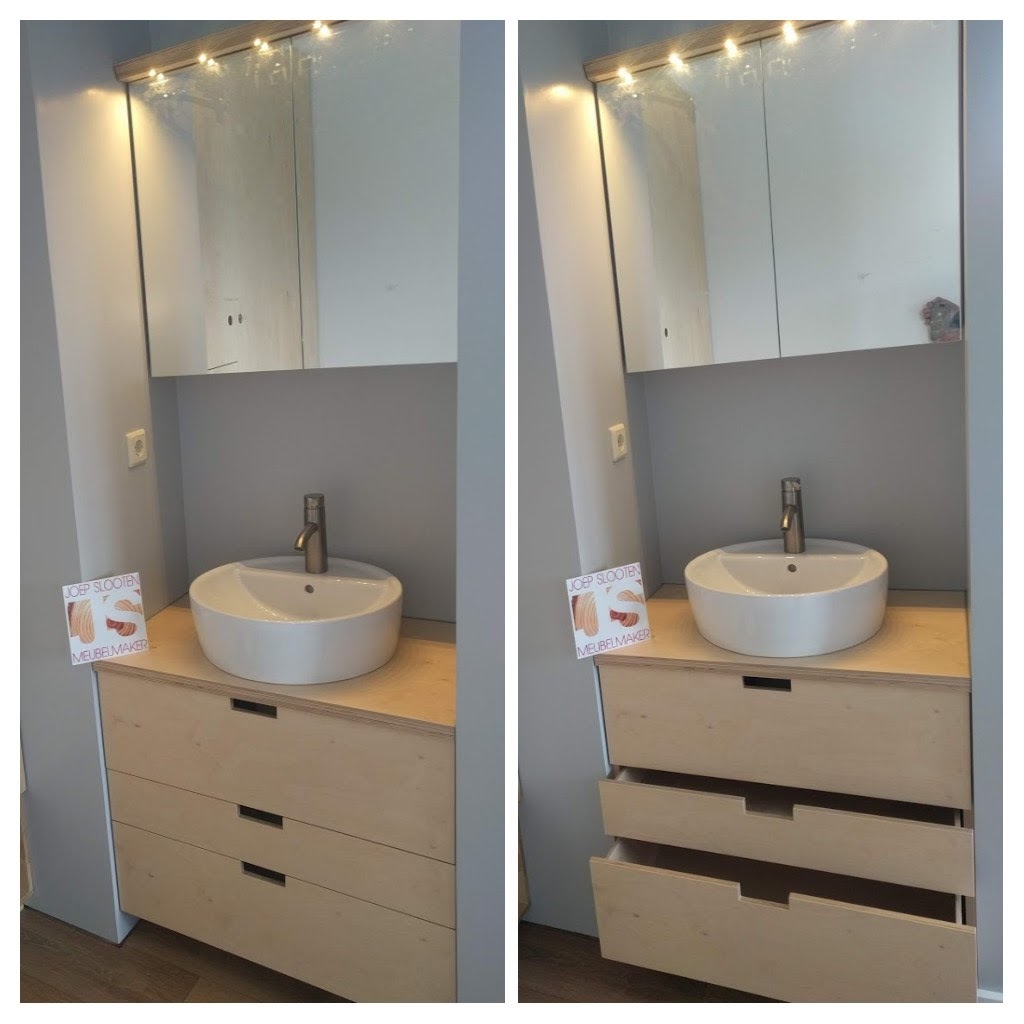 Multiplex badkamermeubel met spiegelkast